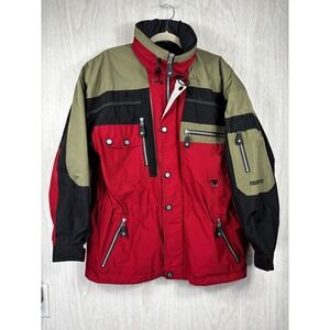 Vintage Obermeyer Ski Jacket 90s Colorblock Retro Snowboard Coat Men Small